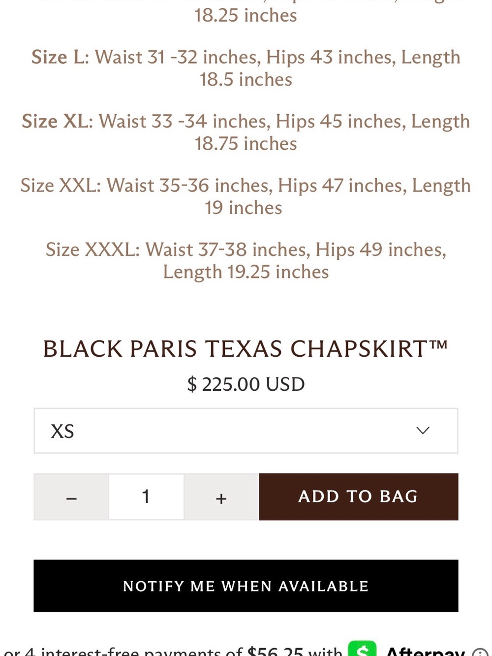 Paris Texas Black Studded Fringe Chap Skirt Belt - Picture 13 of 13